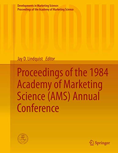 Stock image for Proceedings of the 1984 Academy of Marketing Science (AMS) Annual Conference (Developments in Marketing Science: Proceedings of the Academy of Marketing Science) for sale by HPB-Red