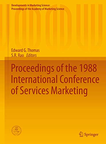 Stock image for Proceedings of the 1988 International Conference of Services Marketing for sale by Revaluation Books