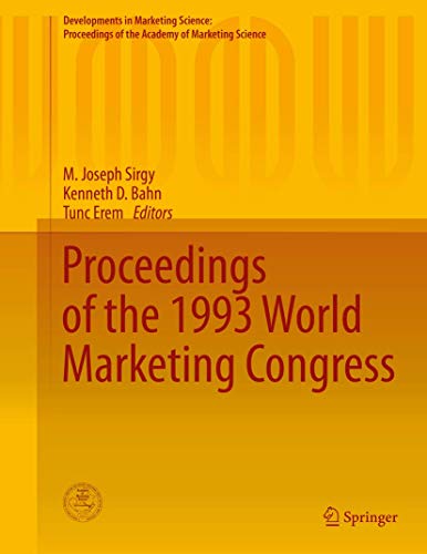 Imagen de archivo de Proceedings of the 1993 World Marketing Congress (Developments in Marketing Science: Proceedings of the Academy of Marketing Science) a la venta por Phatpocket Limited