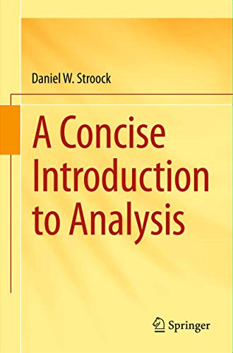 Imagen de archivo de A Concise Introduction to Analysis a la venta por Zubal-Books, Since 1961