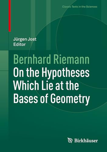 Beispielbild fr On the Hypotheses Which Lie at the Bases of Geometry zum Verkauf von Better World Books