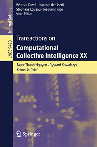 9783319275420: Transactions on Computational Collective Intelligence XX: 9420