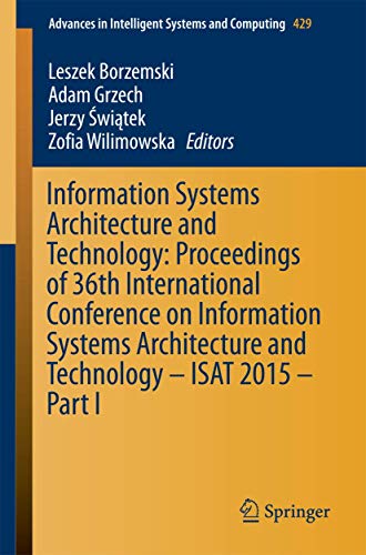 Immagine dell'editore per Information Systems Architecture and Technology: Proceedings of 36th International Conference on Information Systems Architecture and Technology - ... in Intelligent Systems and Computing, 429) venduto da Ria Christie Collections
