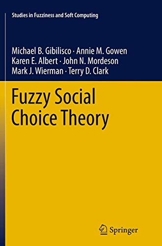 Stock image for Fuzzy Social Choice Theory for sale by Revaluation Books