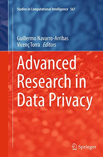 9783319359915: Advanced Research in Data Privacy: 567