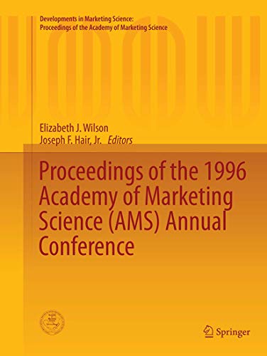 Stock image for Proceedings of the 1996 Academy of Marketing Science (AMS) Annual Conference (Developments in Marketing Science: Proceedings of the Academy of Marketing Science) for sale by Lucky's Textbooks