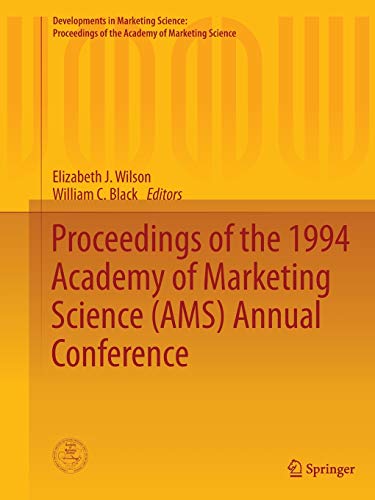 Imagen de archivo de Proceedings of the 1994 Academy of Marketing Science (AMS) Annual Conference (Developments in Marketing Science: Proceedings of the Academy of Marketing Science) a la venta por Lucky's Textbooks