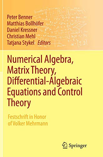 Stock image for Numerical Algebra, Matrix Theory, Differential-Algebraic Equations and Control Theory: Festschrift in Honor of Volker Mehrmann for sale by Lucky's Textbooks