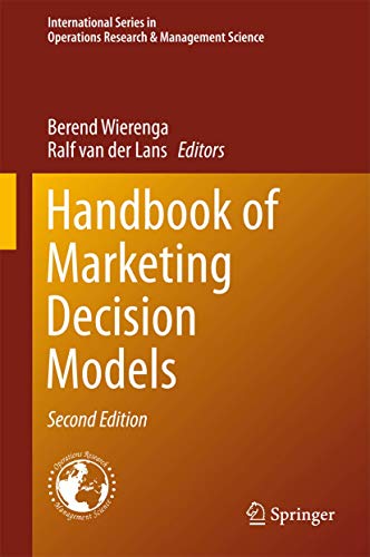Beispielbild fr Handbook of Marketing Decision Models zum Verkauf von Ria Christie Collections