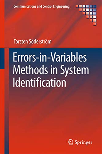 Beispielbild fr Errors-in-Variables Methods in System Identification. zum Verkauf von Universittsbuchhandlung Herta Hold GmbH