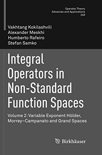 9783319793269: Integral Operators in Non-Standard Function Spaces: Volume 2: Variable Exponent Hlder, Morrey–Campanato and Grand Spaces: 249 (Operator Theory: Advances and Applications)