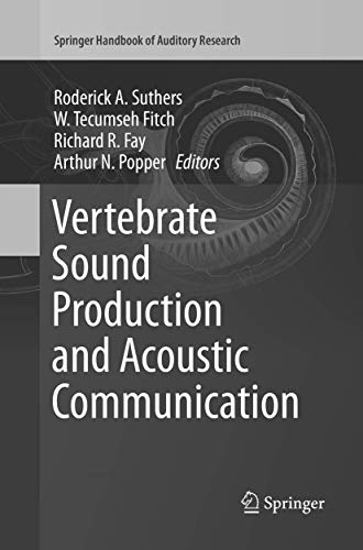 Imagen de archivo de Vertebrate Sound Production and Acoustic Communication (Springer Handbook of Auditory Research, 53) a la venta por Lucky's Textbooks