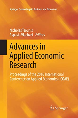 Beispielbild fr Advances in Applied Economic Research. Proceedings of the 2016 International Conference on Applied Economics (ICOAE). zum Verkauf von Gast & Hoyer GmbH