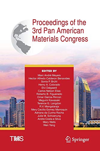 Imagen de archivo de Proceedings of the 3rd Pan American Materials Congress a la venta por Ria Christie Collections