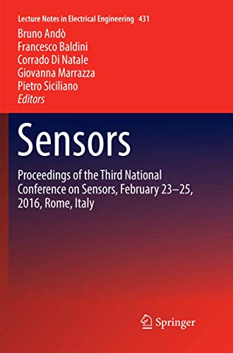 9783319855608: Sensors: Proceedings of the Third National Conference on Sensors, February 23-25, 2016, Rome, Italy: 431