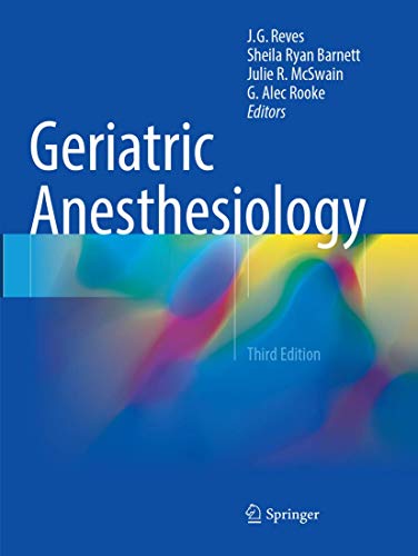 Imagen de archivo de Geriatric Anesthesiology a la venta por Books Puddle