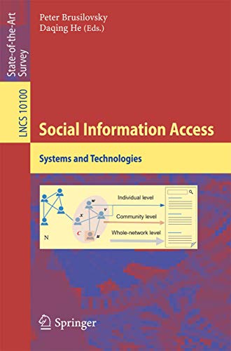 Stock image for Social Information Access. Systems and Technologies. for sale by Gast & Hoyer GmbH