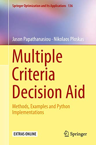 9783319916460: Multiple Criteria Decision Aid: Methods, Examples and Python Implementations: 136
