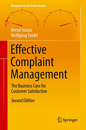 Beispielbild fr Effective Complaint Management : The Business Case for Customer Satisfaction zum Verkauf von Blackwell's