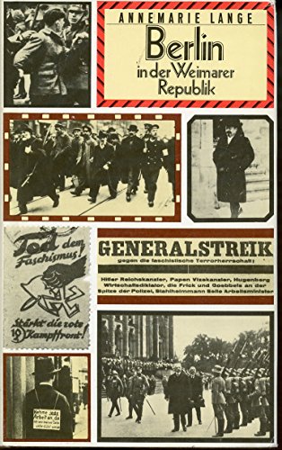 Beispielbild fr Berlin in der Weimarer Republik zum Verkauf von medimops
