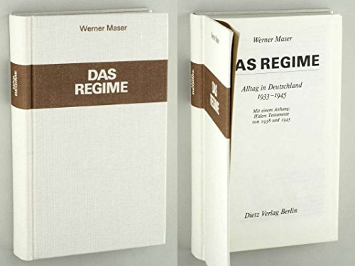 Stock image for Das Regime: Alltag in Deutschland 1933-1945. Mit einem Anhang: Hitlers Testamente von 1938 und 1945. for sale by Henry Hollander, Bookseller