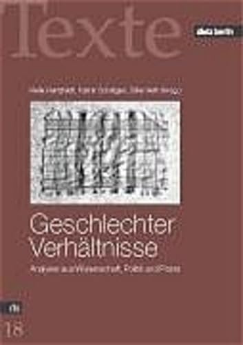 Stock image for Geschlecher Verhältnisse for sale by WorldofBooks