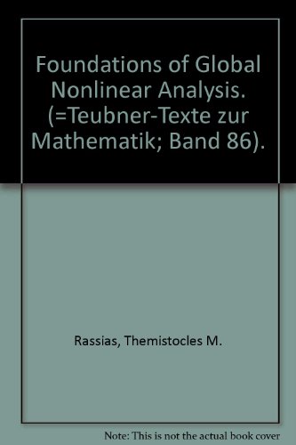 Beispielbild fr Foundations of global nonlinear analysis (Teubner-Texte zur Mathematik) zum Verkauf von Zubal-Books, Since 1961