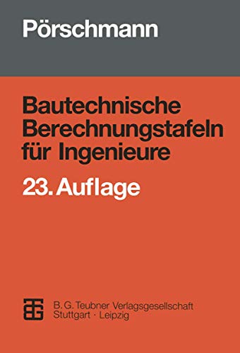 Imagen de archivo de Bautechnische Berechnungstafeln Fur Ingenieure a la venta por Chiron Media