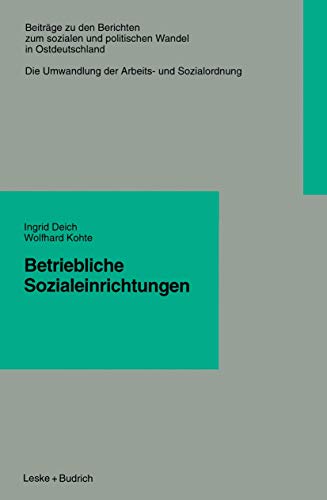 Stock image for Betriebliche Sozialeinrichtungen for sale by Chiron Media