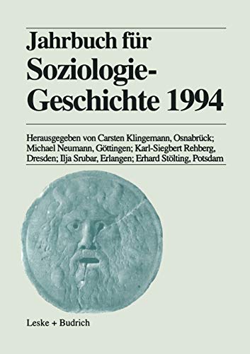 9783322957160: Jahrbuch Fr Soziologiegeschichte 1994