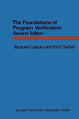 Imagen de archivo de The Foundations of Program Verification a la venta por Revaluation Books