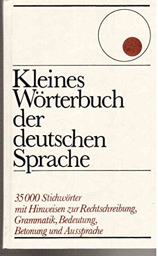 Stock image for Kleines Wrterbuch der deutschen Sprache for sale by Versandantiquariat Felix Mcke