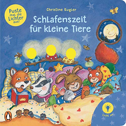 Beispielbild fr Puste mal die Lichter aus! - Schlafenszeit fr kleine Tiere: Pappbilderbuch ab 2 Jahren mit 3 LED-Lichtern zum Anschalten und Auspusten (Die Puste-mal-Reihe, Band 2) zum Verkauf von medimops