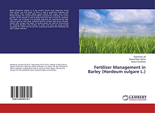 Imagen de archivo de Fertilizer Management in Barley (Hordeum vulgare L.) a la venta por Revaluation Books