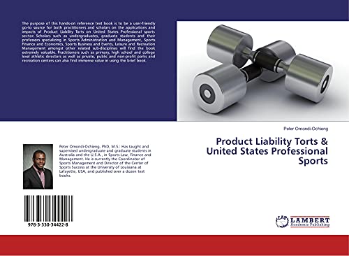Imagen de archivo de Product Liability Torts & United States Professional Sports a la venta por Books Unplugged