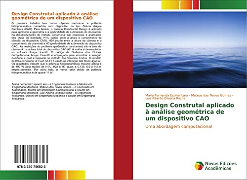9783330756823: Design Construtal aplicado  anlise geomtrica de um dispositivo CAO: Uma abordagem computacional (Portuguese Edition)