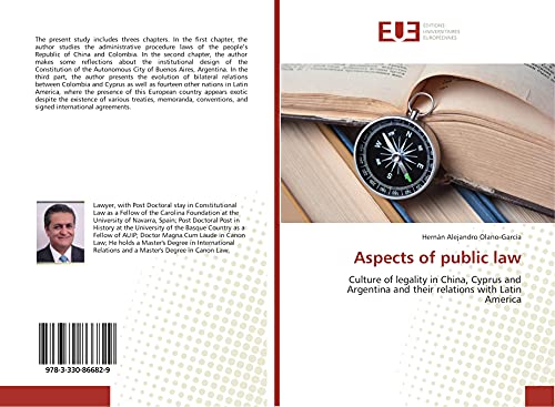 Beispielbild fr Aspects of public law: Culture of legality in China, Cyprus and Argentina and their relations with Latin America zum Verkauf von Lucky's Textbooks