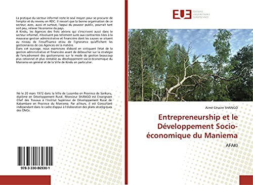 Stock image for Entrepreneurship et le D veloppement Socio- conomique du Maniema for sale by Ria Christie Collections