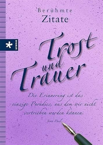 9783332017281: Trost und Trauer