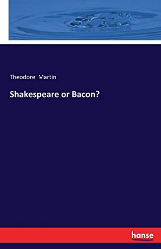 Imagen de archivo de Shakespeare or Bacon? a la venta por Ria Christie Collections