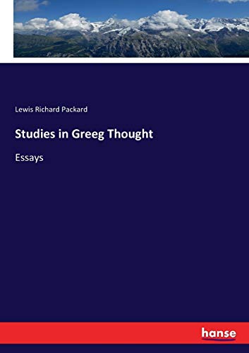 Imagen de archivo de Studies in Greeg Thought:Essays a la venta por Ria Christie Collections