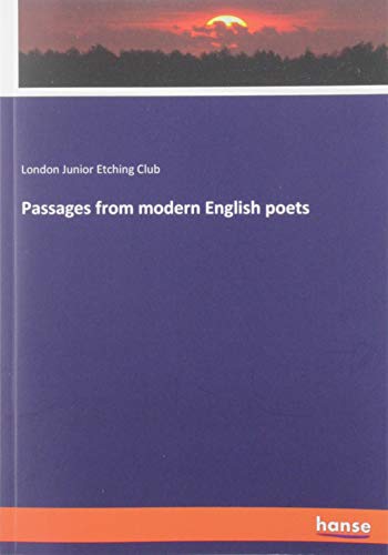 Imagen de archivo de Passages from modern English poets a la venta por Buchpark