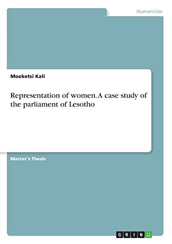9783346233486: Representation of women. A case study of the parliament of Lesotho