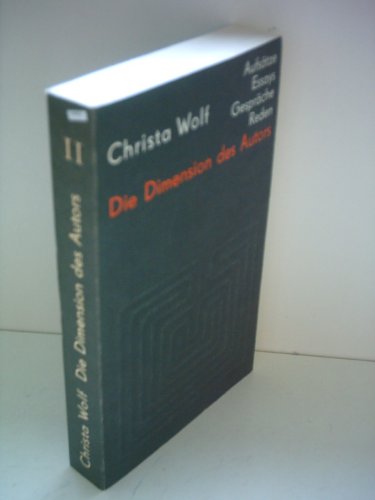 9783351003159: Die Dimension des Autors. Aufstze, Essays, Gesprche, Reden 1959-1985, 2 Bnde - Christa Wolf