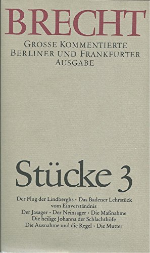 Imagen de archivo de Werke. Grosse Kommentierte Berliner und Frankfurter Ausgabe: Stcke 3. (Bd. 3) a la venta por medimops