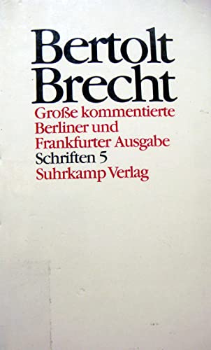 9783351012182: Schriften V: Theatermodelle. 'Katzgraben'-Notate 1953: Bd. 25