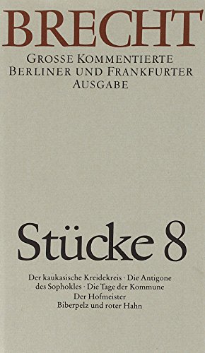 9783351016487: Werke. Groe kommentierte Berliner und Frankfurter Ausgabe.: Stcke 8: Groe kommentierte Berliner und Frankfurter Ausgabe, Band 8: Bd. 8