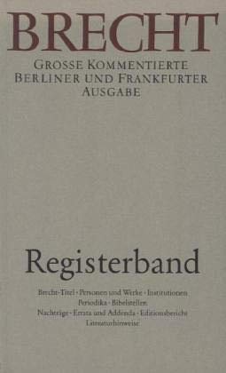 9783351020361: Werke. Groe kommentierte Berliner und Frankfurter Ausgabe.: Register: Groe kommentierte Berliner und Frankfurter Ausgabe