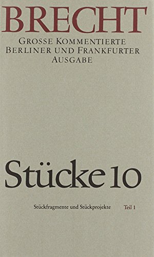 Beispielbild fr Werke. Grosse Kommentierte Berliner und Frankfurter Ausgabe: Stcke 10. (Bd. 10) zum Verkauf von medimops