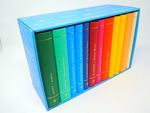 Bibliothek der Weltliteratur (12 Bände). 10 Klassische Romane aus dem Weltreich der literarischen Phantasie. - Flaubert Cervantes Scott u. a.